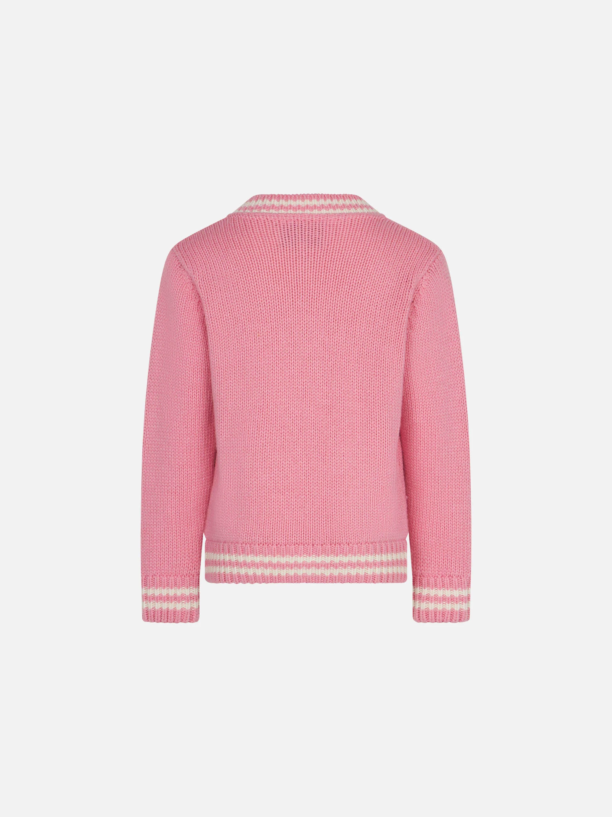 Cardigan college da bambina rosa