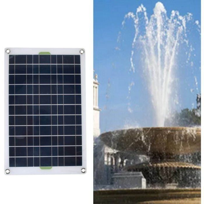 Kit pompa sommergibile solare da 800 l/h per fontana con pannello solare da 50 W - Ideale per laghetti e piscine