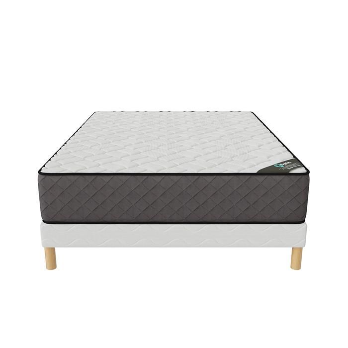 Conjunto Hotel Comfort: Base de cama + colchón 160x200 cm | Altura 30 cm | Espuma de alta resiliencia | 4 patas | Firmeza