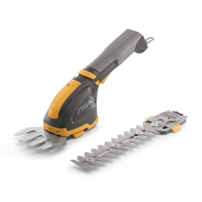 STIGA SGM 102 AE MULTIUTENSILE 2 IN 1, 10.8V 2.5AH, LAME DA 18/11 CM – MANICO GIREVOLE A 180°, CARICABATTERIE E CUSTODIA INCLUSI –