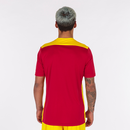 Joma Championship VI Short Sleeve T-Shirt Red Yellow