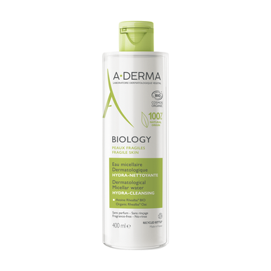 A-Derma Biology Micellärt vatten Återfuktande rengöring för ömtålig hud 400 ml