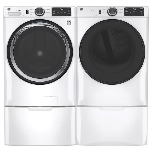 Pralka ładowana od przodu z systemem wentylacji GE UltraFresh Vent System o pojemności 4,8 stopy sześciennej, składana, inteligentna (biała) ENERGY STAR