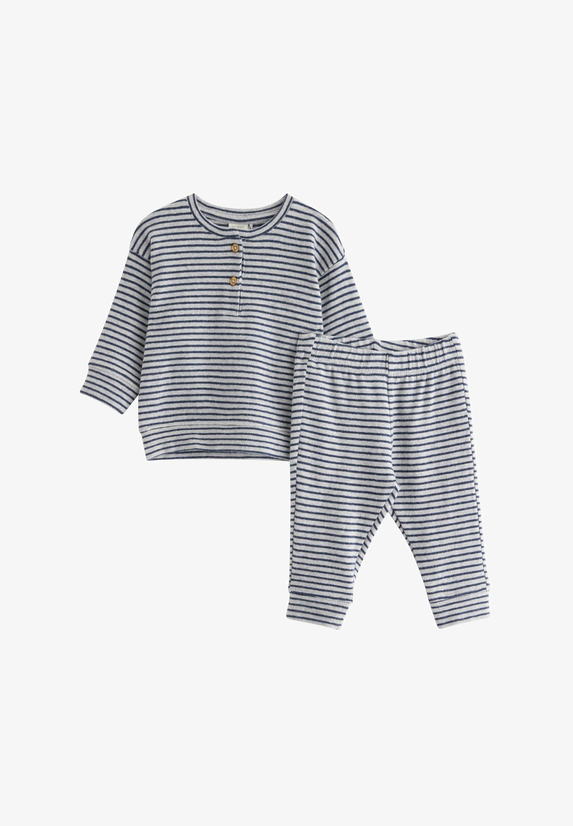 Lindex SET STRIPE - Broek - donkerblauw