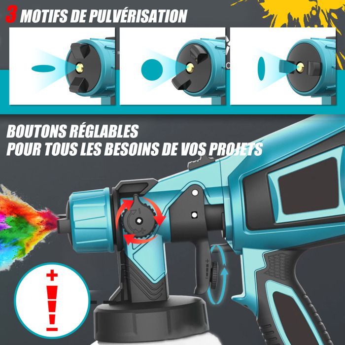 Makita 18V cordless paint sprayer, mini paint sprayer with 1000ml reservoir for walls and ceilings