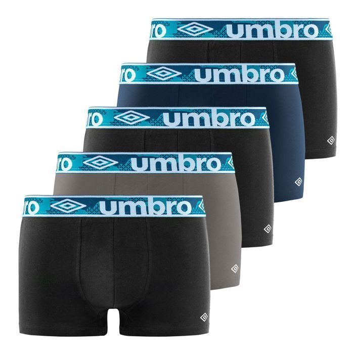 Calzoncillos bóxer Umbro para hombre - Negro (Paquete de 5)