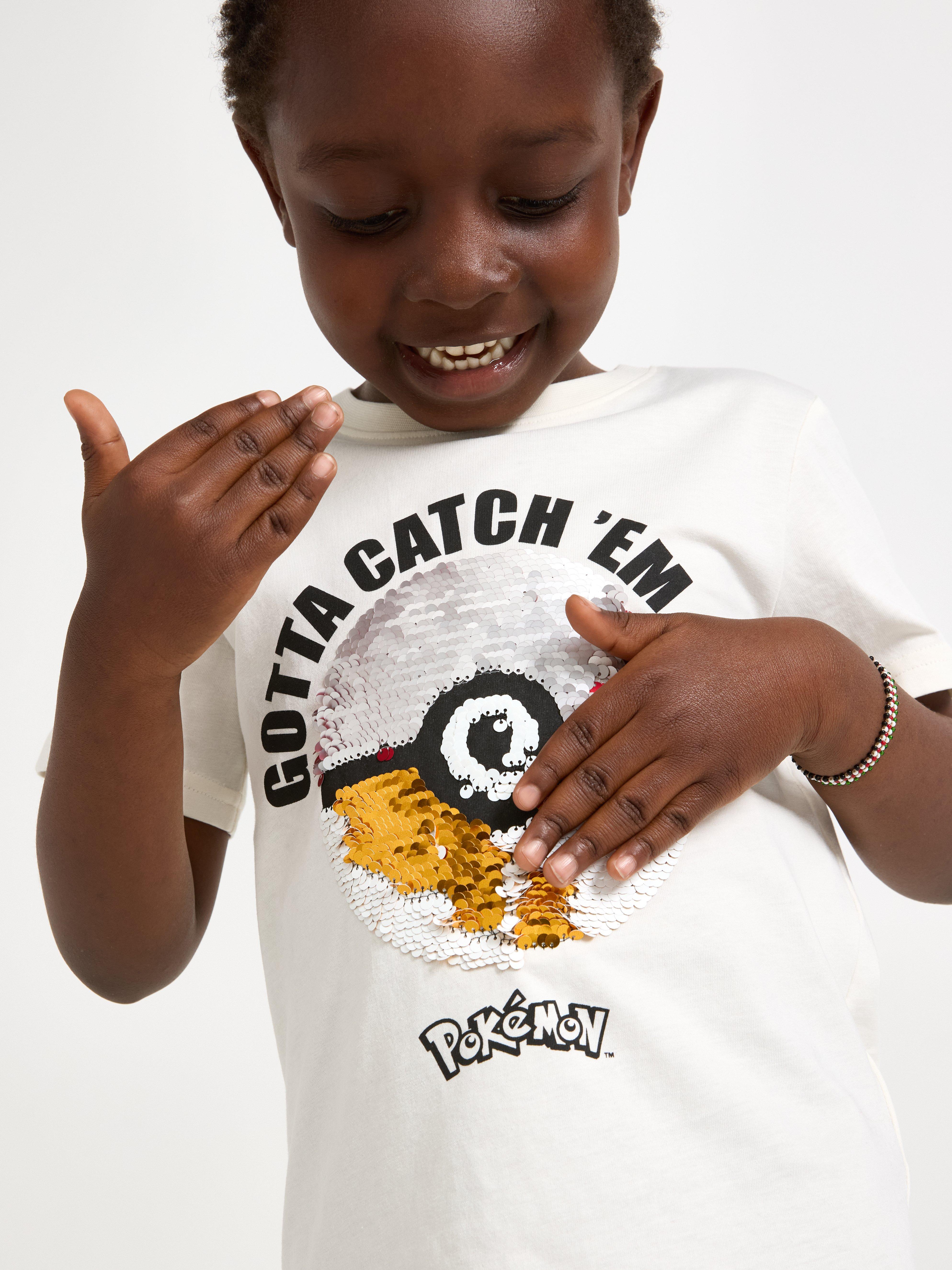 Camiseta Pokémon Branco Claro