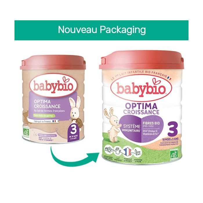 Babybio optima 3 croissance lait 3ème âge 800g