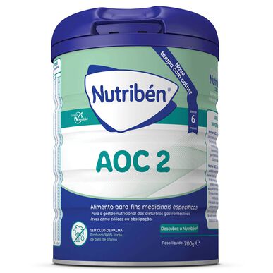 Nutribén Leite AOC 2 Desde 6 Meses Fórmula para Alívio da Cólica e Obstipação 700 gr 700 gr