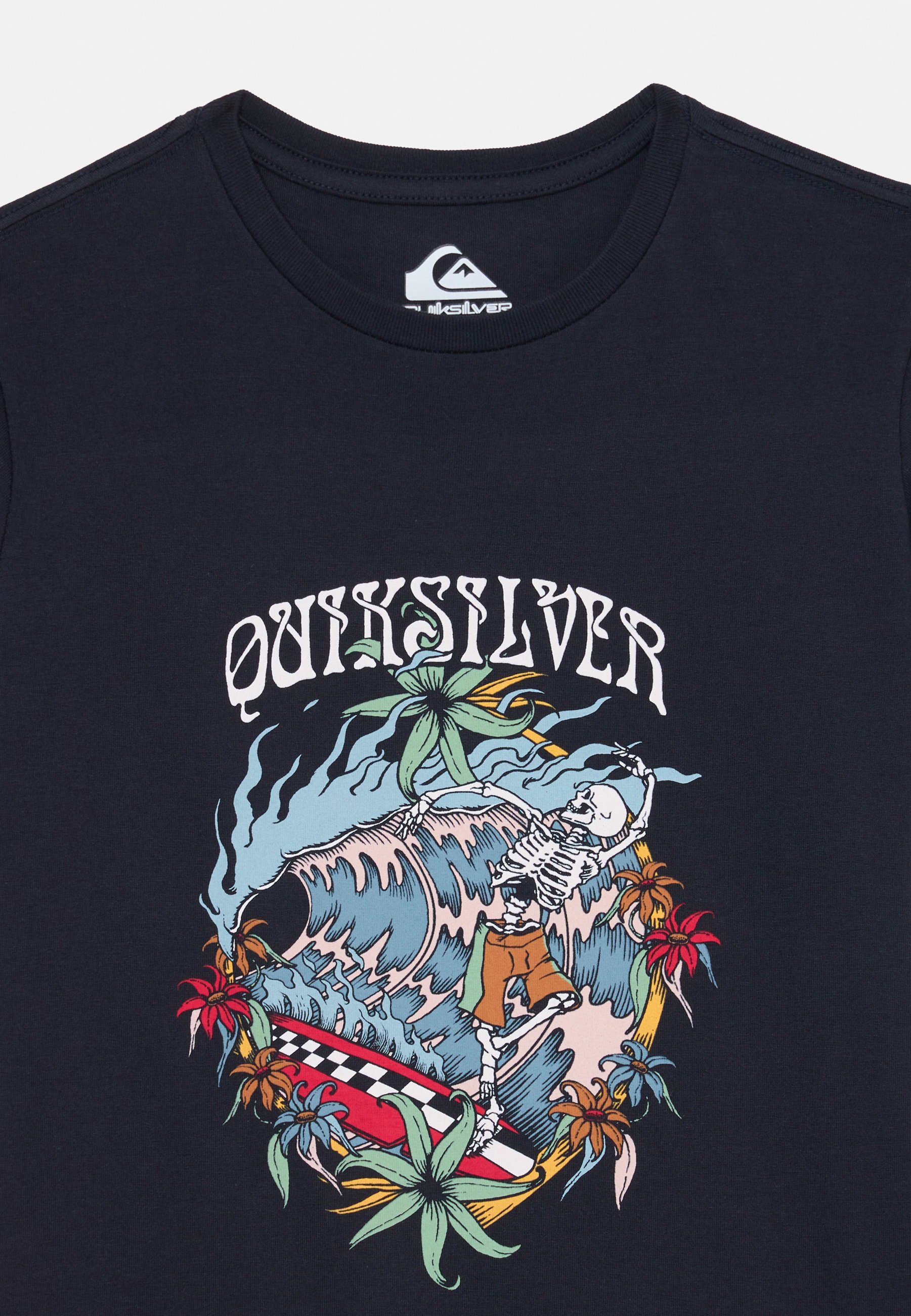 Quiksilver WAVES YOUTH - T-shirt stampata - blu scuro