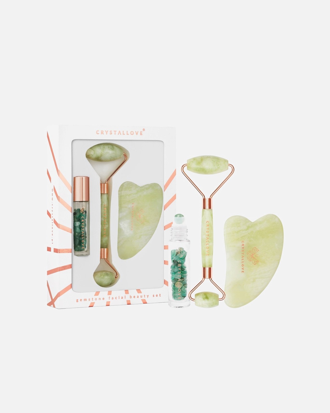 Crystallove Jade Beauty masažer za lice - 1 komad