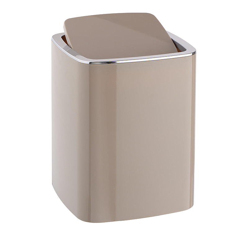 Cubo de basura doméstico con tapa abatible