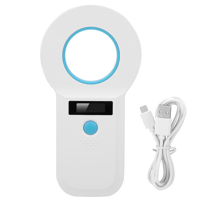 Lettore di targhette per animali domestici, scanner di microchip per animali domestici, RFID, 34,2 kHz/125 kHz, ricaricabile, supporto per EMID/FD