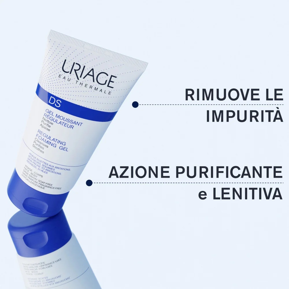 URIAGE Uriage DS Gel Nettoyant Regulating Cleansing Gel 150 ml Tundlikule ja ärritunud nahale