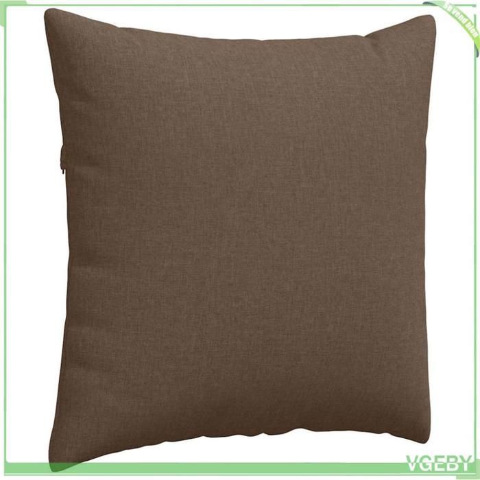 Coussins de canapé - ABI - 2 pcs - Marron - 60 x 60 cm - Housses amovibles