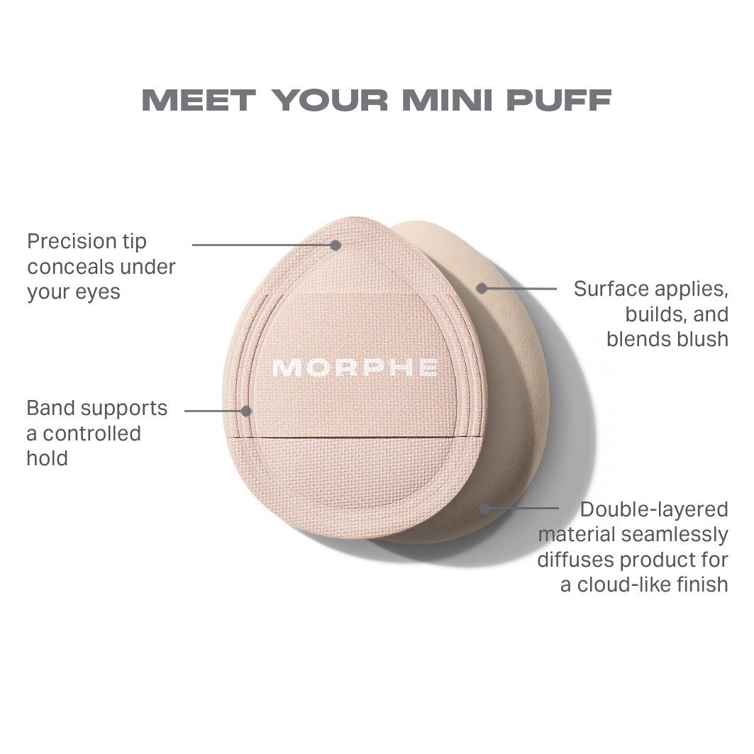Morphe jastučić za puder u oblaku Mini Puff Trio Nude - 1 komad