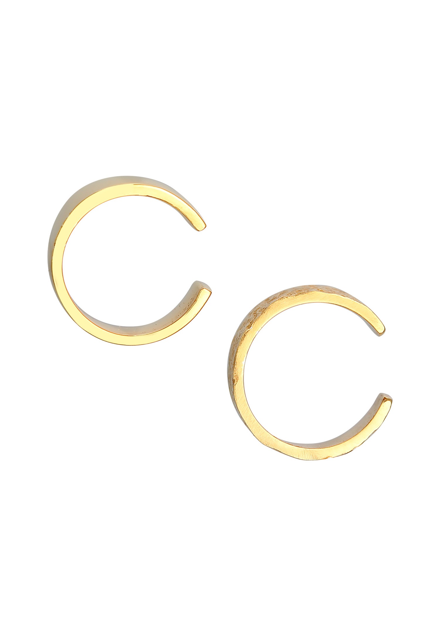 Elli Femmes Set Earcuff Basique Martelé en argent sterling 925