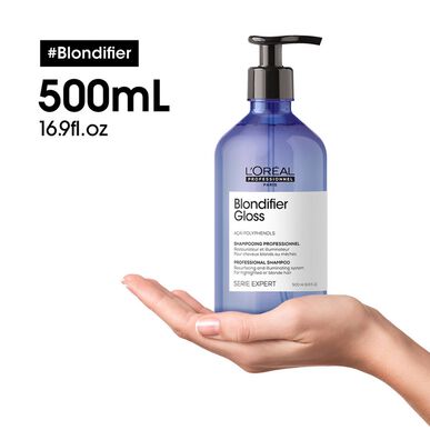 L'Oréal Professionnel Serie Expert Blondifier Gloss Shampooing Pleiende og lysnende sjampo for blondt hår 500 ml 500 ml