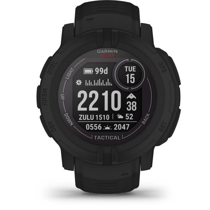 Smartwatch – GARMIN – Instinct 2 Solar – Tactical Edition – Schwarz
