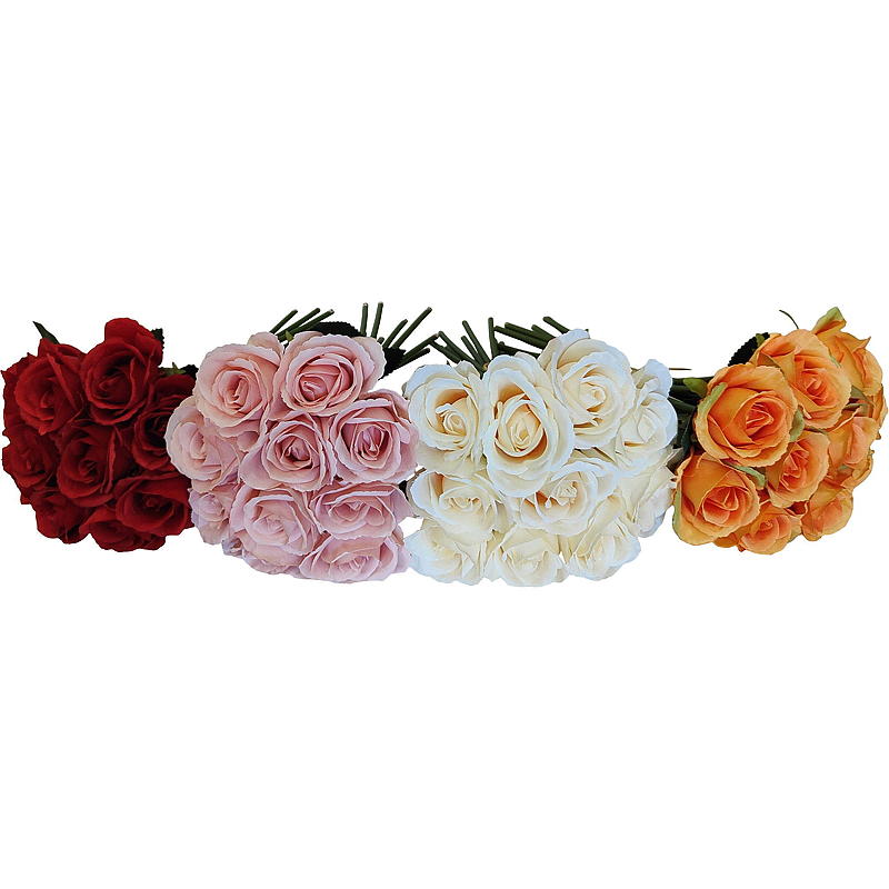 Ramo de rosas para el hogar, 10 unidades, 26 cm.