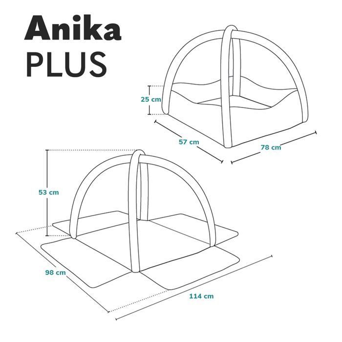 Tapis d'éveil bébé 2en1 LIONELO Anika - Parc pour enfants - 98x114 cm - Lavable - Jouets interactifs - Multicolore