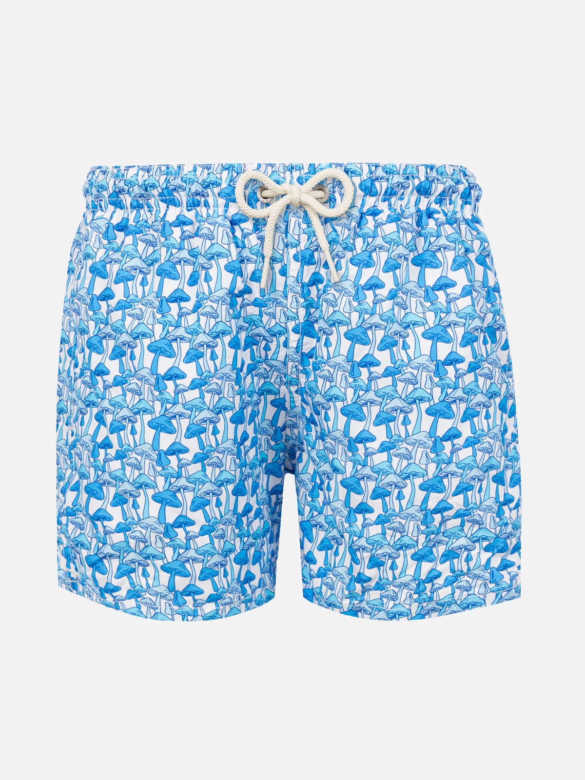 Lichtblauwe zwemkleding voor kinderen met paddenstoelenprint