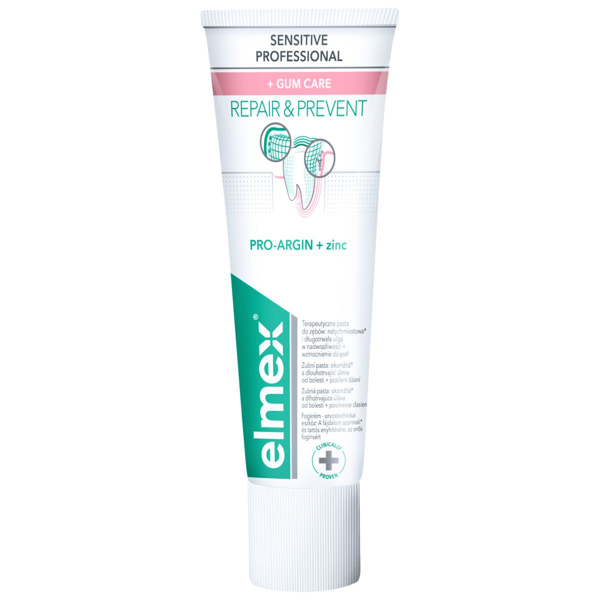 Οδοντόκρεμα Elmex 75ml για ευαίσθητες επιδερμίδες, επαγγελματική αποκατάσταση και πρόληψη