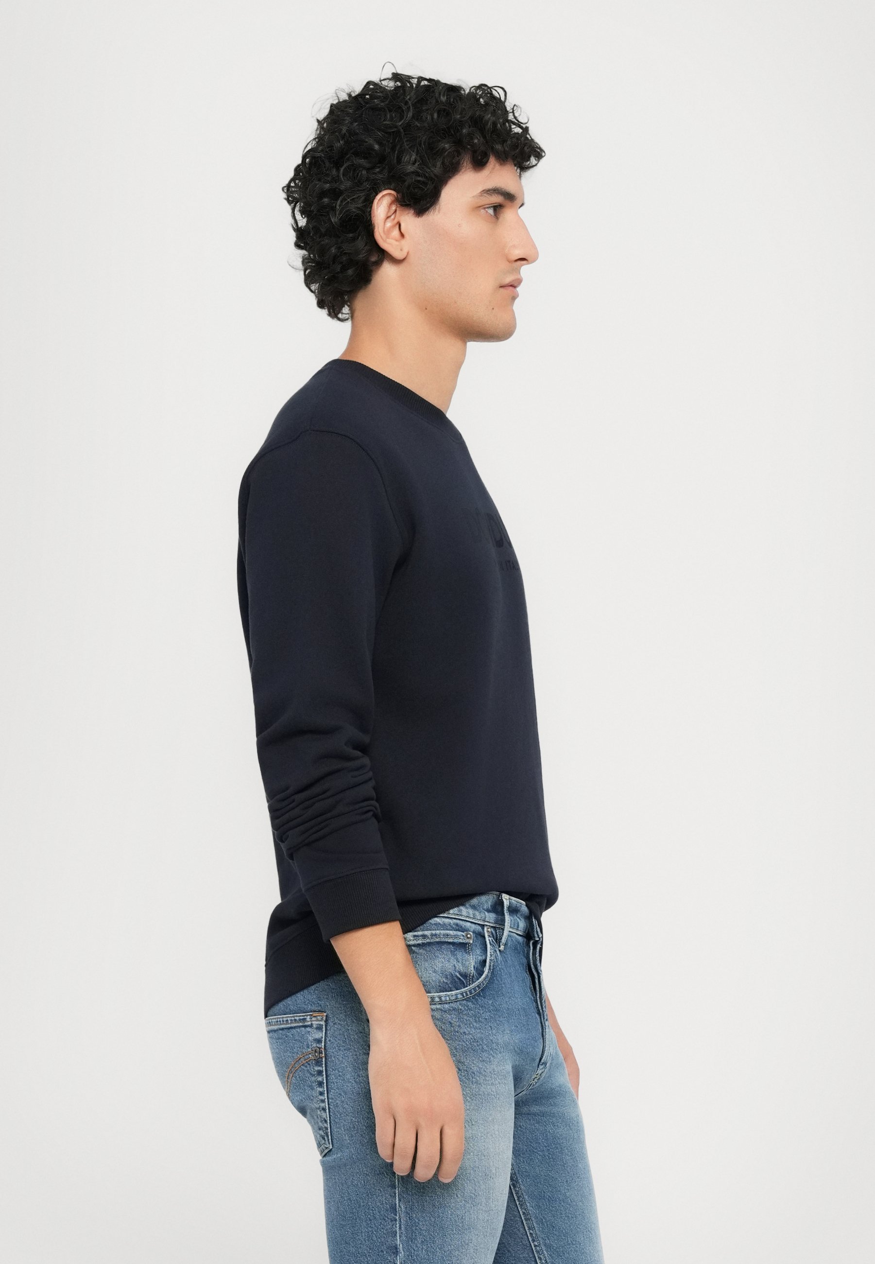 Felpa Dondup FELPA REGULAR FIT - blu universo