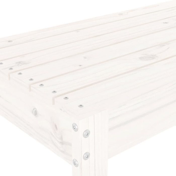 Panchina da giardino vidaXL bianca 80x38x45 cm in legno massello di pino 825087