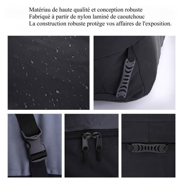 Bolsa para techo de coche - TOOLUCK - 130x100x45cm/580L - Caja para techo de coche resistente a la intemperie - Tejido Oxford 900D - Para viajes