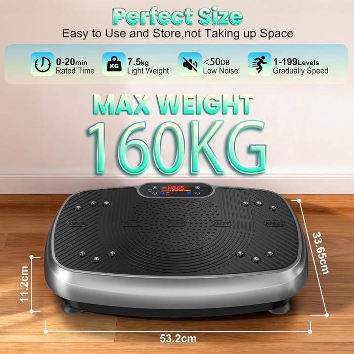 Vibrating platform - METTLEMATIC - Improved dual motors - 3D vibration 13 mm - 160 kg capacity - Bluetooth