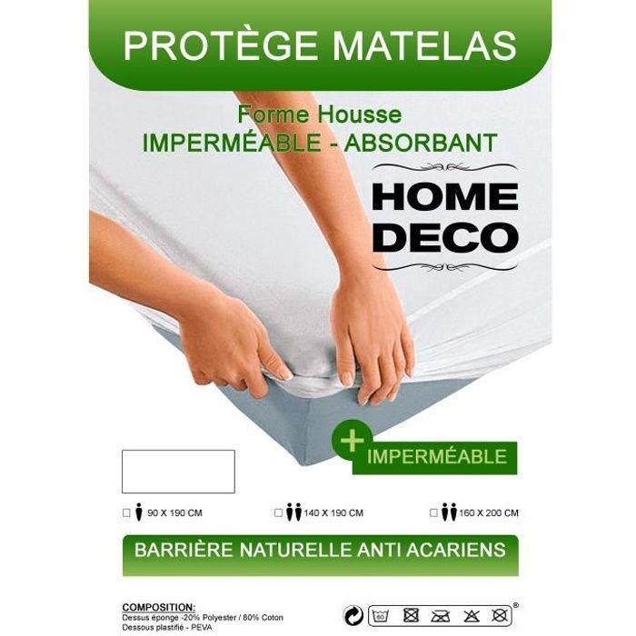Protège matelas - Noname - 60 x 120 cm - Imperméable - Absorbant - Anti-acariens