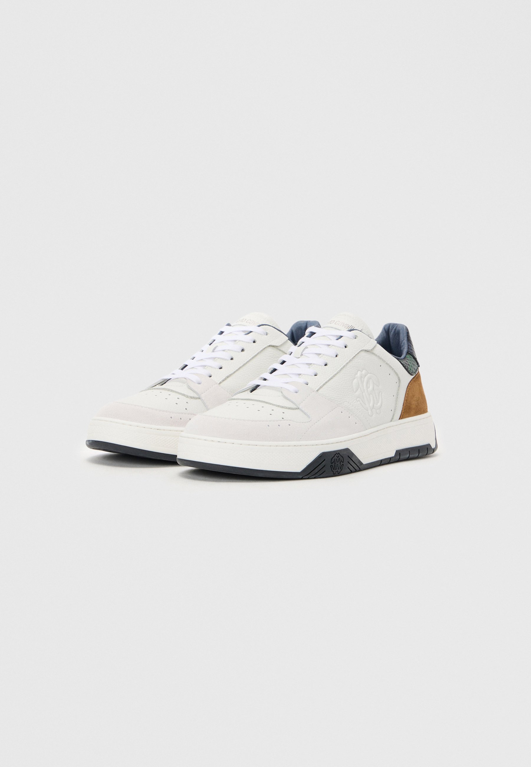 Roberto Cavalli MILANO - Sneakers - wit/karamel/blauw/groen