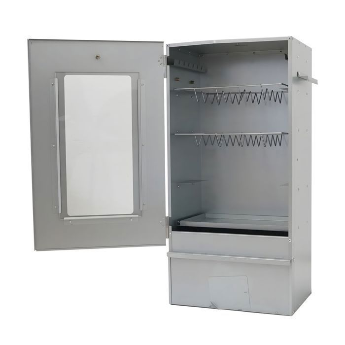 Fumoir Eurocatch - Magnum - 81x44x28cm - Incl. Thermomètre - Crochets à Fumée - Grilles Inox - Très Complet
