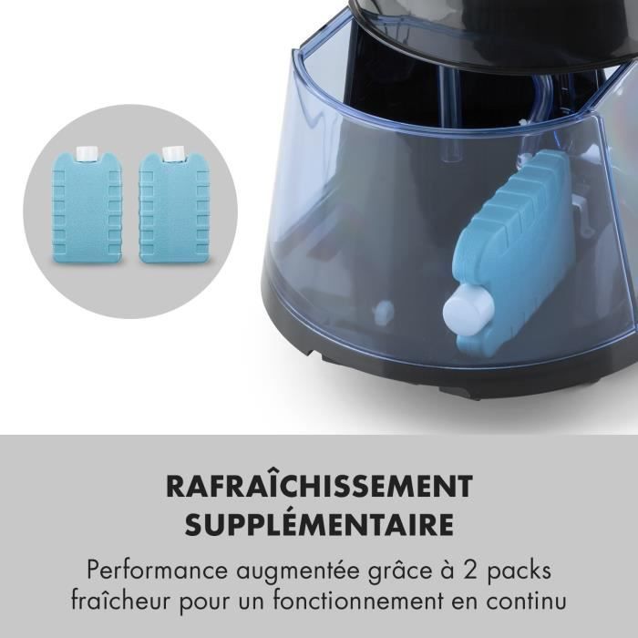 Klarstein Raffrescatore d'aria, ventilatore, umidificatore, purificatore, condizionatore portatile senza scarico, nero