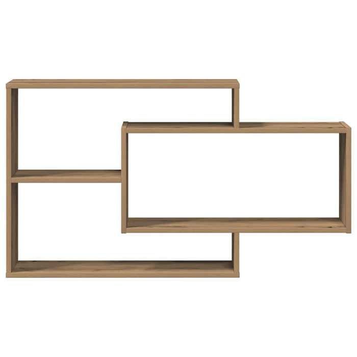 vidaXL Handgemaakte eikenhouten wandplank 104x20x58,5 cm, bewerkt hout, zwevende plank, wanddisplayplank, 855823
