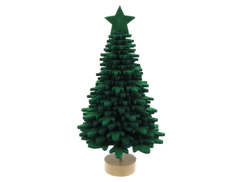 Choinka dekoracyjna filcowa 21 cm zielona