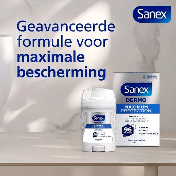 Sanex Maximum Protection 96h Antitranspirant Stick<br>50ml - Normale huid
