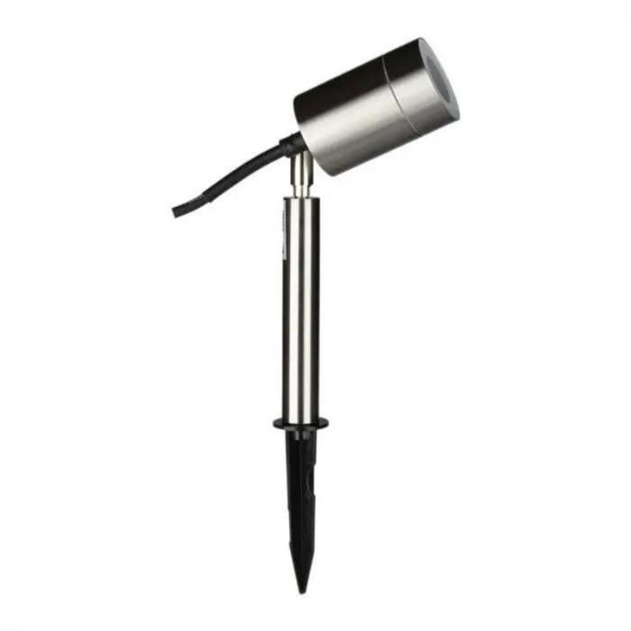 Foco de exterior con estaca SILAMP de acero inoxidable IP44 para bombilla GU10