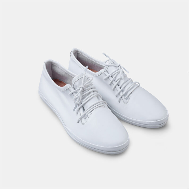 Damskie skórzane buty sznurowane