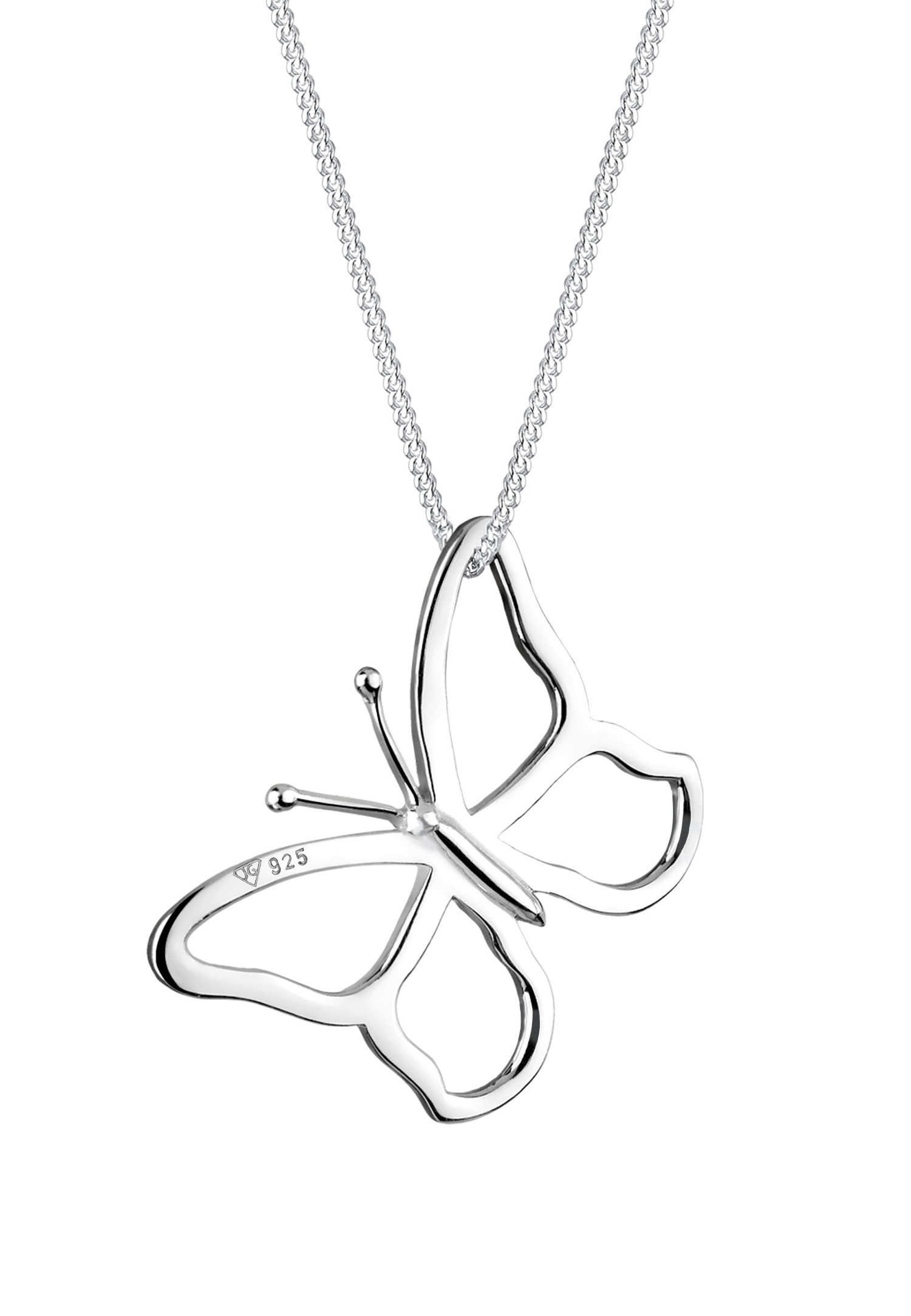 Elli Femmes Pendentif Papillon Filigrane en Argent Sterling 925