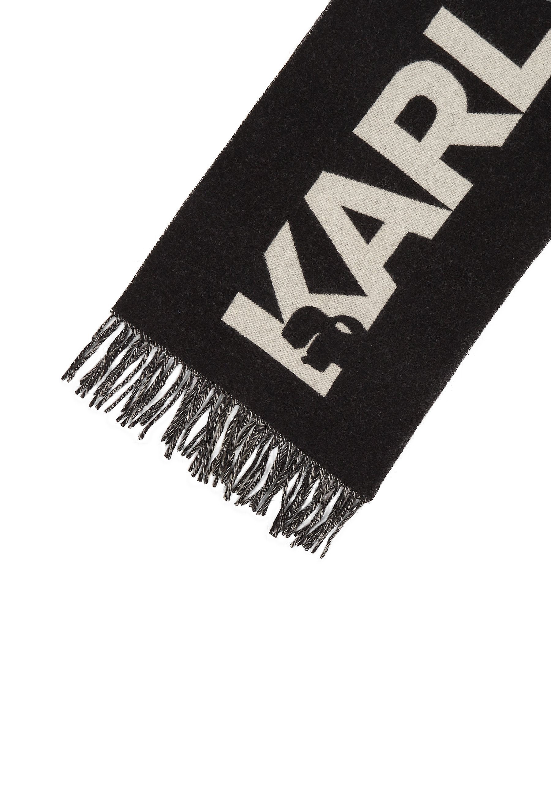 KARL LAGERFELD ESSENTIAL SCARF - Eșarfă - black/white