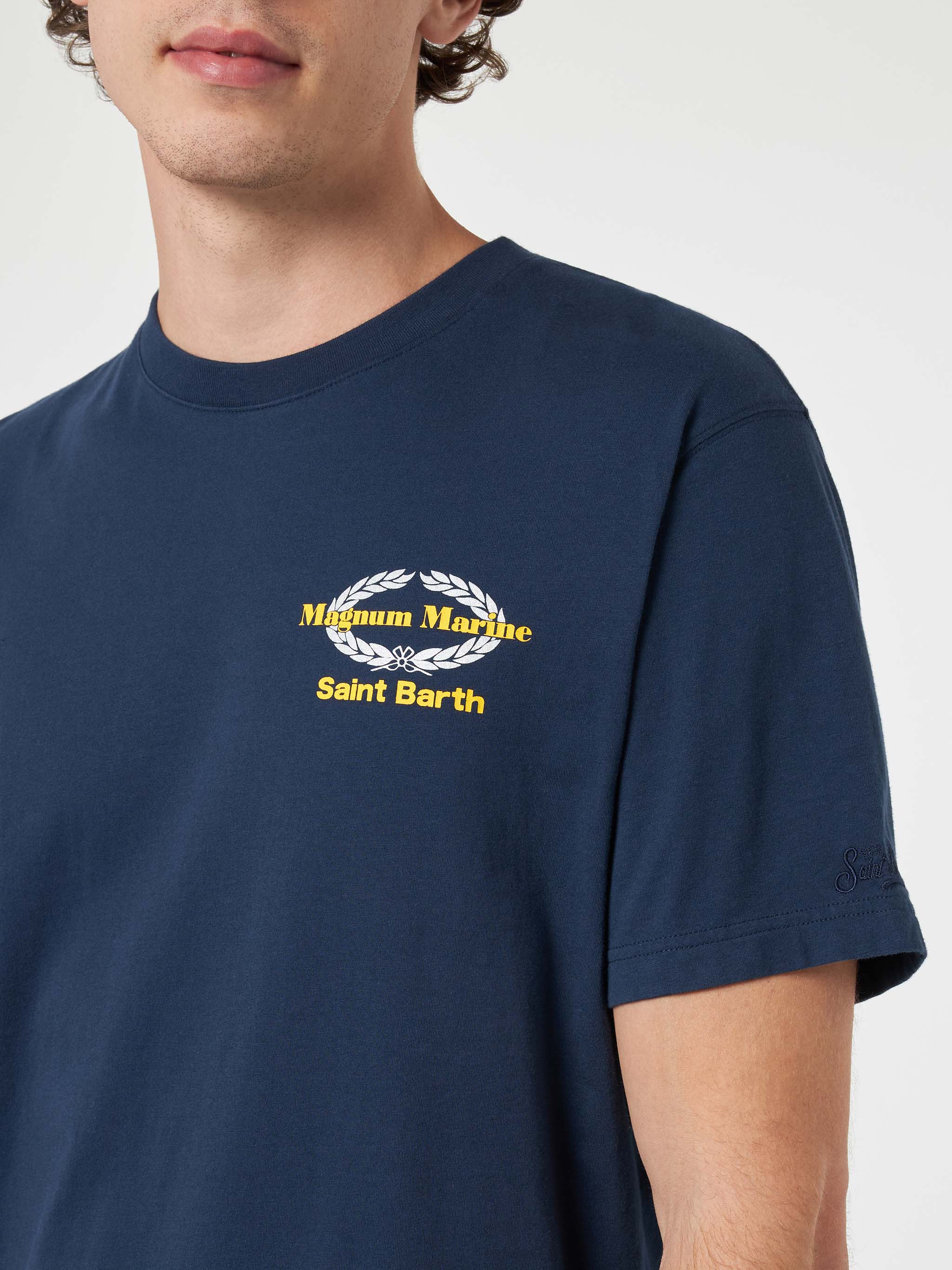 T-shirt da uomo in cotone con stampa Magnum Marine & Saint Barth d