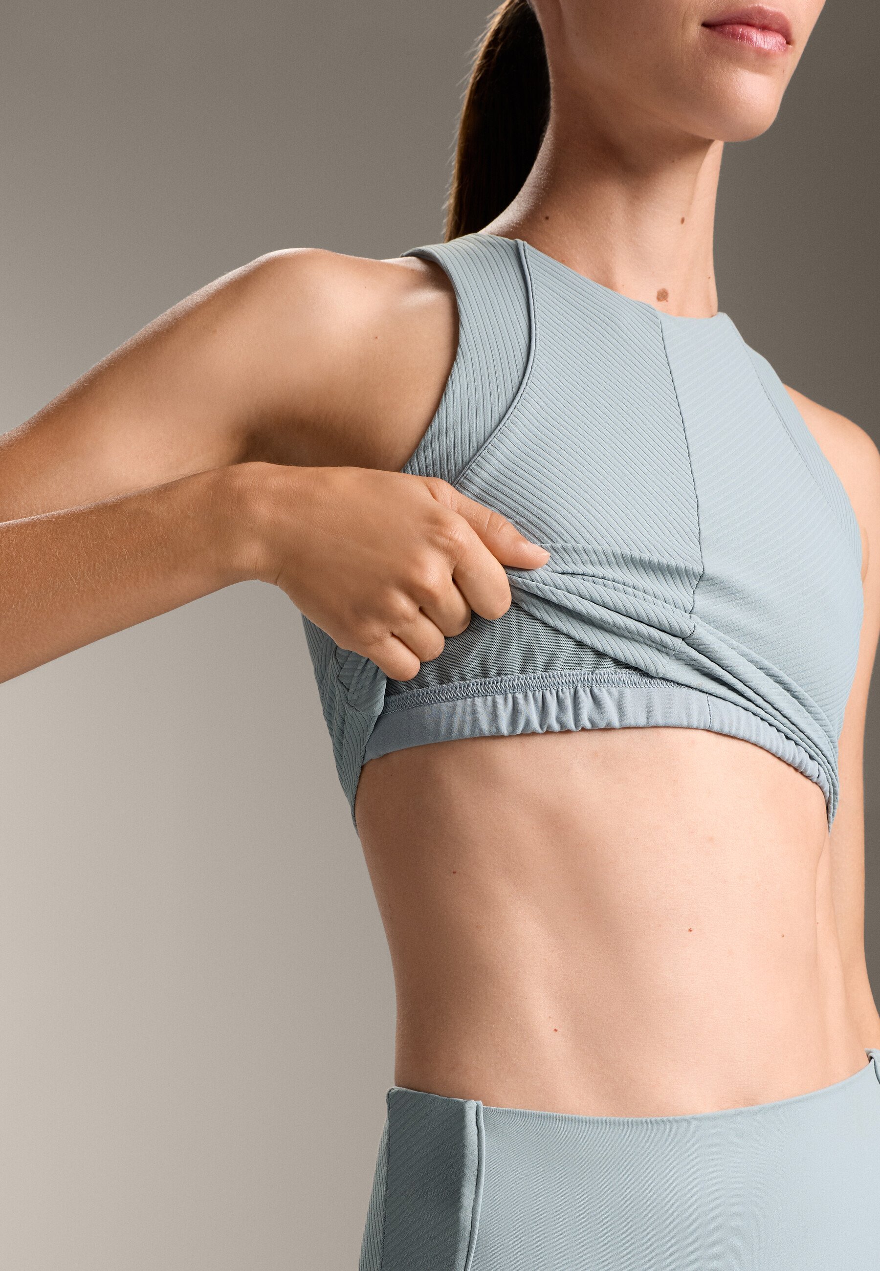 OYSHO COMFORTLUX TANK - Felső - kékes-szürke