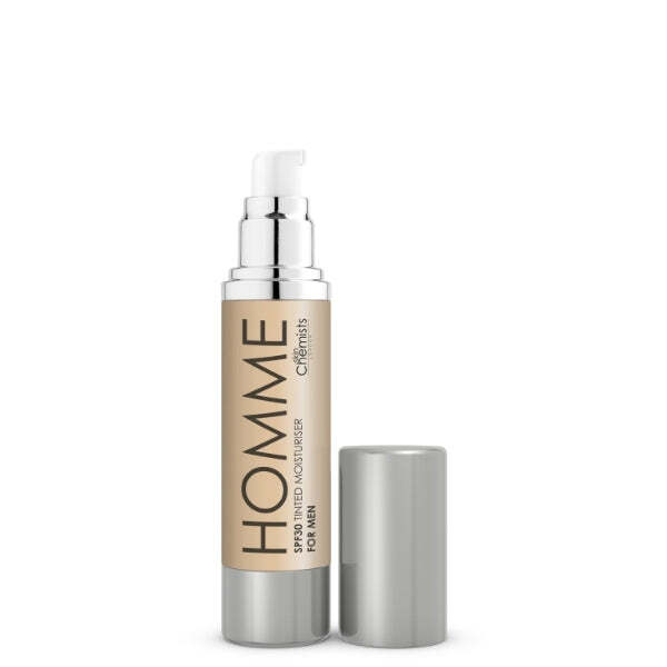 Crema hidratante ligera para hombre skinChemists SPF 30, paquete de 2 x 50 ml