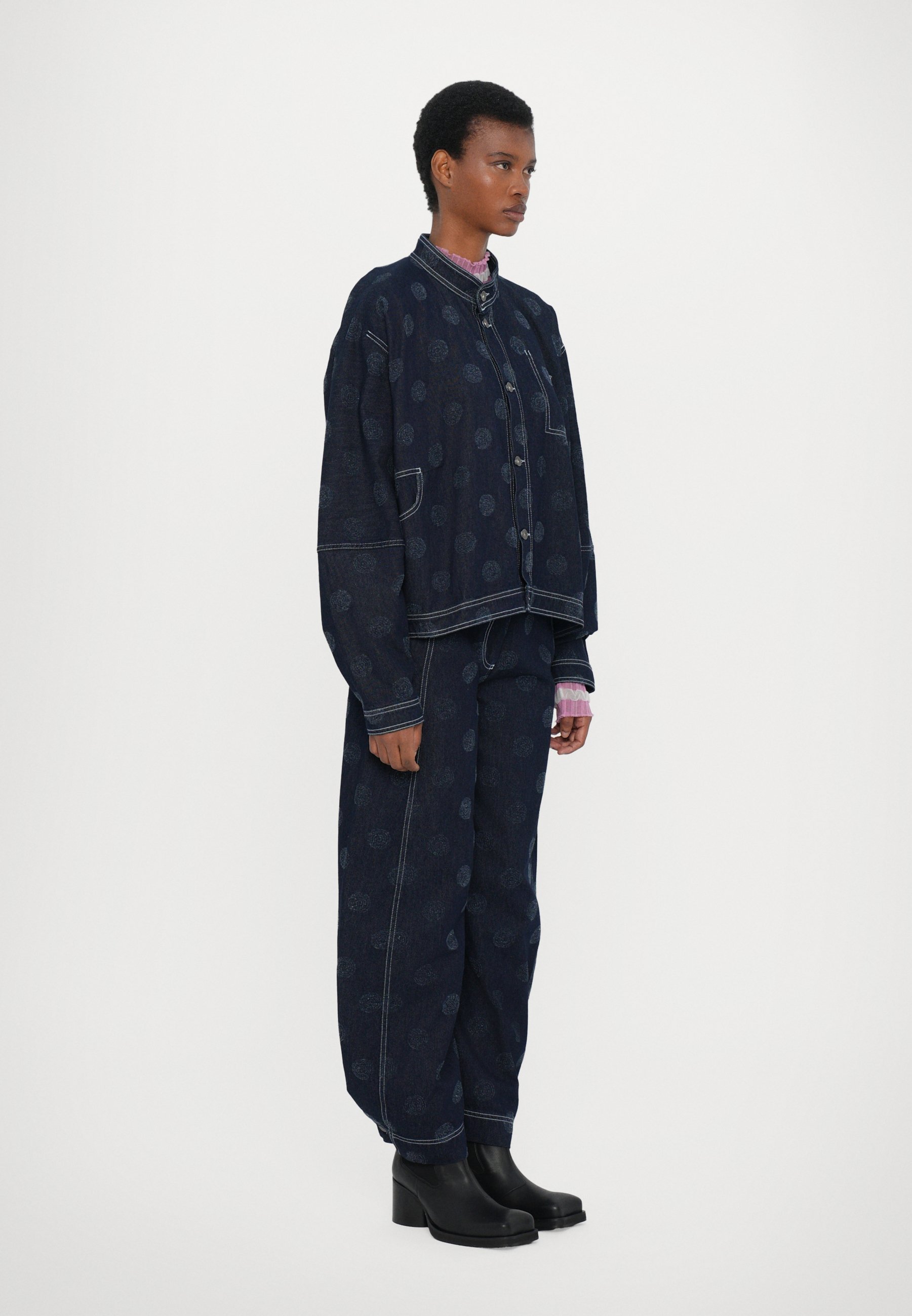 Henrik Vibskov DART JACKET - Giacca di jeans - blu scuro
