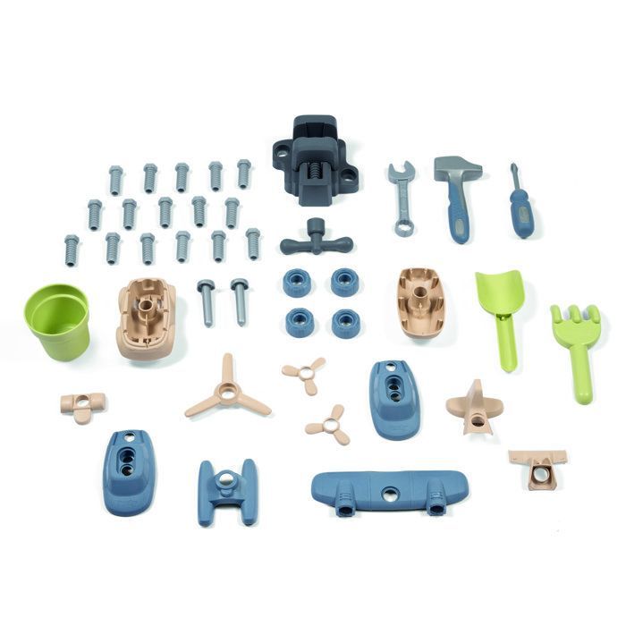 Smoby Life - Nature House + Workshop - Made in France - Recycled Materials - 39 Accessories - Ages 2+