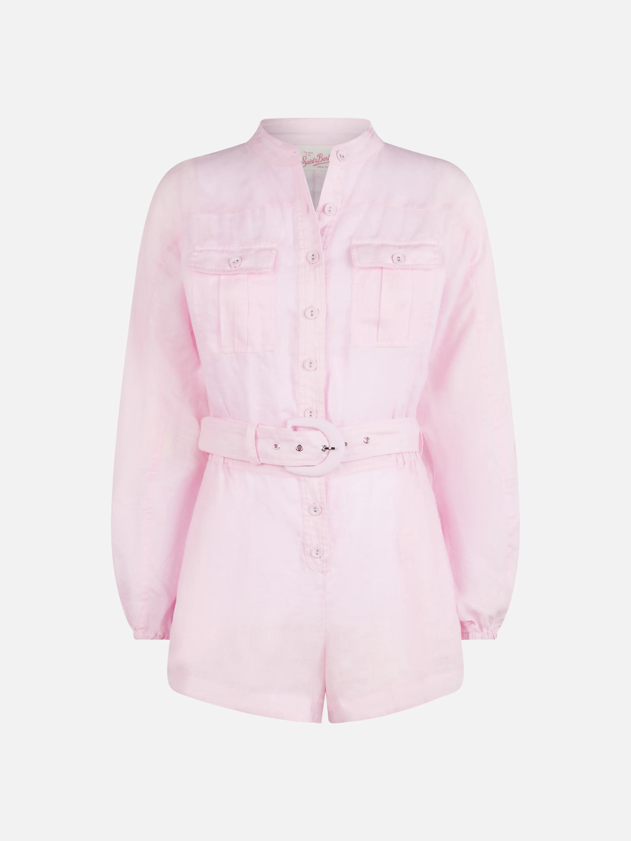 Hanniel roze linnen damesjumpsuit
