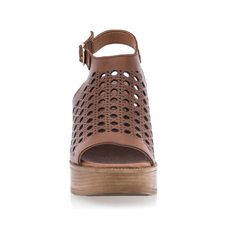 Brune sandaler / sko med åpen tå til dame