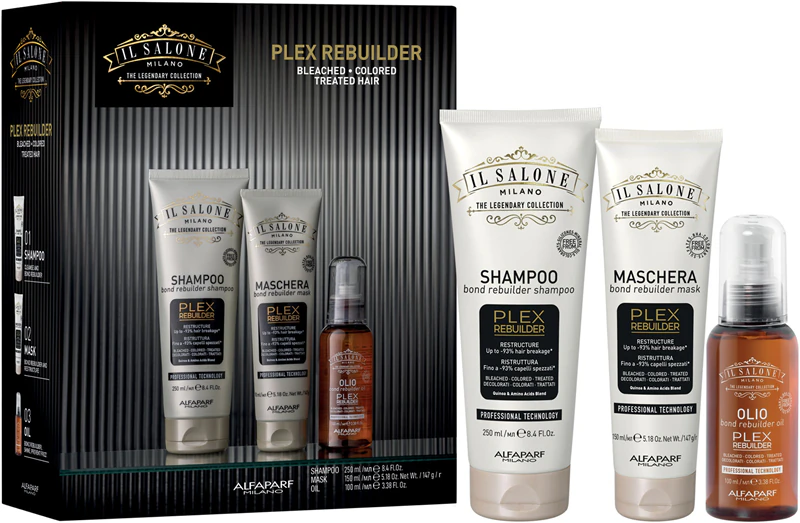 Alfaparf Milano Il Salone Milano Plex Rebuilder Kit cadeauset voor gebleekt, gekleurd en chemisch behandeld haar